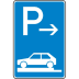 Verkehrszeichen 315-81 Parken auf Gehwegen Schild Verkehrszeichen 315-81 Parken auf Gehwegen Schild