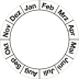 10x Grundplakette Januar - Dezember ohne Jahr, Weiß, ø 40 mm, Folie 10x Grundplakette Januar - Dezember ohne Jahr, Weiß, ø 40 mm, Folie