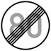 Ende der zulässigen Höchstgeschwindigkeit 80 km/h (Verkehrsschild Nr. 278-80)