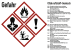 Gefahrstoffkennzeichnung für Benzinkanister - Ottokraftstoff Gemisch gemäß GHS Gefahrstoffkennzeichnung für Benzinkanister - Ottokraftstoff Gemisch gemäß GHS