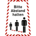 Aufkleber Bitte Abstand halten mit Text und Piktogramm Aufkleber Bitte Abstand halten mit Text und Piktogramm