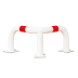 Eckschutzbügel WACHTWERK X® mit roten Reflexstreifen aus Stahl - Stärke S Ø 76 mm Eckschutzbügel WACHTWERK X® mit roten Reflexstreifen aus Stahl - Stärke S Ø 76 mm