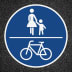 Thermoplastische Fahrbahnmarkierung PROline thermo - Gemeinsamer Fußweg- und Radweg / VZ 240 Thermoplastische Fahrbahnmarkierung PROline thermo - Gemeinsamer Fußweg- und Radweg / VZ 240