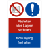 Kombischild Notausgang freihalten / Abstellen oder Lagern verboten Kombischild Notausgang freihalten / Abstellen oder Lagern verboten
