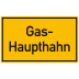 Textschild Gas-Haupthahn Textschild Gas-Haupthahn