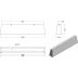 Trapezstein, grau, 3000 mm Trapezstein, grau, 3000 mm