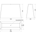 Trapezstein, rot/weiß, 1000 mm Trapezstein, rot/weiß, 1000 mm