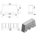 Trapezstein, rot/weiß, 1000 mm | mit Gabelstapleraussparung Trapezstein, rot/weiß, 1000 mm | mit Gabelstapleraussparung