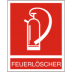 Feuerlöscher mit Schriftzug nach ASR A 1.3 (2007), (BGV A8 F 05) Feuerlöscher mit Schriftzug nach ASR A 1.3 (2007), (BGV A8 F 05)