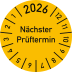 Prüfplaketten Nächster Prüftermin (Jahresplakette)