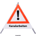Faltsignal Kanalarbeiten - Achtung Gefahrenstelle Faltsignal Kanalarbeiten - Achtung Gefahrenstelle