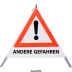 Faltsignal - Gefahrenstelle mit Text: ANDERE GEFAHREN