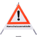 Faltsignal - Gefahrenstelle mit Text: Atemschutzsammelstelle Faltsignal - Gefahrenstelle mit Text: Atemschutzsammelstelle