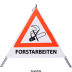 Faltsignal - Rauchverbot mit Text: FORSTARBEITEN Faltsignal - Rauchverbot mit Text: FORSTARBEITEN