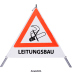 Faltsignal - Rauchverbot mit Text: LEITUNGSBAU Faltsignal - Rauchverbot mit Text: LEITUNGSBAU