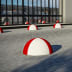 Betonpoller | rot/weiß Betonpoller | rot/weiß