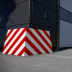 Betonschutzwand | Trapezeckstein | rot/weiß