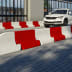 Betonleitwand | Betonleitelement Mittelstück rot Betonleitwand | Betonleitelement Mittelstück rot