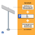 Parkplatzreservierer-Set 'Behindertenparkplatz', geprägt, zum Aufdübeln Parkplatzreservierer-Set 'Behindertenparkplatz', geprägt, zum Aufdübeln