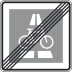 Ende des Radschnellwegs, Aufstellung links - Verkehrszeichen VZ 350.2-20 Ende des Radschnellwegs, Aufstellung links - Verkehrszeichen VZ 350.2-20