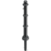 Alu-Stilpoller / Kettenpfosten mit Kugelkopf und Zierringen Alu-Stilpoller / Kettenpfosten mit Kugelkopf und Zierringen