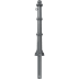 Alu-Stilpoller / Kettenpfosten mit Kugelkopf und Zierringen Alu-Stilpoller / Kettenpfosten mit Kugelkopf und Zierringen