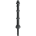 Alu-Stilpoller / Kettenpfosten mit Kugelkopf und Zierringen Alu-Stilpoller / Kettenpfosten mit Kugelkopf und Zierringen