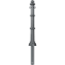 Alu-Stilpoller / Kettenpfosten mit Kugelkopf und Zierringen Alu-Stilpoller / Kettenpfosten mit Kugelkopf und Zierringen