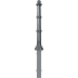 Alu-Stilpoller / Kettenpfosten mit Kugelkopf und Zierringen Alu-Stilpoller / Kettenpfosten mit Kugelkopf und Zierringen