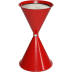 Roter Standascher Asema aus Metall mit doppeltem Kegel-Design und integriertem Aschenbecher