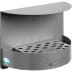 Wandascher H 23 grauer Wand-Aschenbecher aus Metall mit Abdeckung und Lochblech