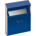 Blauer Wandascher WH 28 aus Metall mit Zigarettensymbol