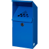 Blauer Wandascher WH 41 mit und ohne Standfuß aus Metall mit Lochmuster und Schloss