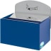 Blauer Wandascher WH 9 mit Schild und Zigarettensymbol