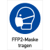 Kombischild FFP2-Maske tragen Kombischild FFP2-Maske tragen