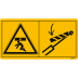 Maschinenschild Der Aufenthalt im Gefahrenbereich ist nur bei eingelegter Hubzylindersicherung zulässig Maschinenschild Der Aufenthalt im Gefahrenbereich ist nur bei eingelegter Hubzylindersicherung zulässig