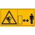 Maschinenschild Hebel steht unter Federspannung. Bei Betätigung ausreichend Abstand halten. Maschinenschild Hebel steht unter Federspannung. Bei Betätigung ausreichend Abstand halten.