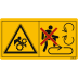 Maschinenschild Ladefläche niemals bei eingeschaltetem Antrieb und laufendem Motor betreten Maschinenschild Ladefläche niemals bei eingeschaltetem Antrieb und laufendem Motor betreten