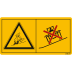 Maschinenschild Hanglagen vermeiden, auf denen der Traktor (Mäher) abrutschen oder umstürzen könnte (mit Dach) Maschinenschild Hanglagen vermeiden, auf denen der Traktor (Mäher) abrutschen oder umstürzen könnte (mit Dach)