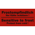 Transportetikett Frostempfindlich - Vor Kälte schützen! Transportetikett Frostempfindlich - Vor Kälte schützen!