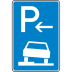Parken halb auf Gehwegen (Ende) - Verkehrsschild VZ 315-52 Parken halb auf Gehwegen (Ende) - Verkehrsschild VZ 315-52