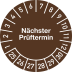 Prüfplaketten - Nächster Prüftermin, Jahresfarbe