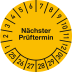 Mehrjahres - Prüfplakette - Nächster Prüftermin, gelb Mehrjahres - Prüfplakette - Nächster Prüftermin, gelb