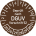 Prüfplaketten - Geprüft nach DGUV Vorschrift 52