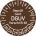 Prüfplaketten - Geprüft nach DGUV Vorschrift 68 Prüfplaketten - Geprüft nach DGUV Vorschrift 68
