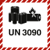 Gefahrzettel LITHIUM METAL BATTERY, UN 3090 Gefahrzettel LITHIUM METAL BATTERY, UN 3090