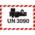 Gefahrzettel LITHIUM METAL BATTERY, UN 3090 Gefahrzettel LITHIUM METAL BATTERY, UN 3090