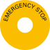 Schild Emergency Stop Schild Emergency Stop