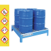 Auffangwanne aus Stahl für 60-Liter-Fässer Auffangwanne aus Stahl für 60-Liter-Fässer