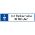 Parkplatzreservierer mit Parkscheibe und Wunschtext Parkplatzreservierer mit Parkscheibe und Wunschtext